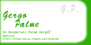 gergo palme business card